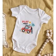 Bitmeyenkartus Bk Kids Play Time Tasarımlı Bebek Body Zıbın - Model 1 Çok Renkli
