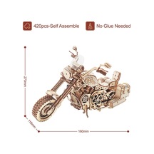 Robotime ROKR Cruiser Motosiklet 3D Ahşap Puzzle LK504