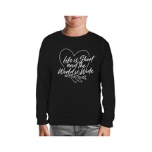 Yazılı - Seyahat Siyah Çocuk Sweatshirt Siyah