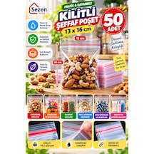 Şeffaf Kilitli Poşet - 13x16 Cm - Dayanıklı Malzeme