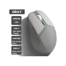 Honeybeeshop Gri 2.4g Kablosuz Fare 3 Hız Ayarlı Sessiz Tuş İleri Geri 500mah Pil Güç Göstergeli Diğer