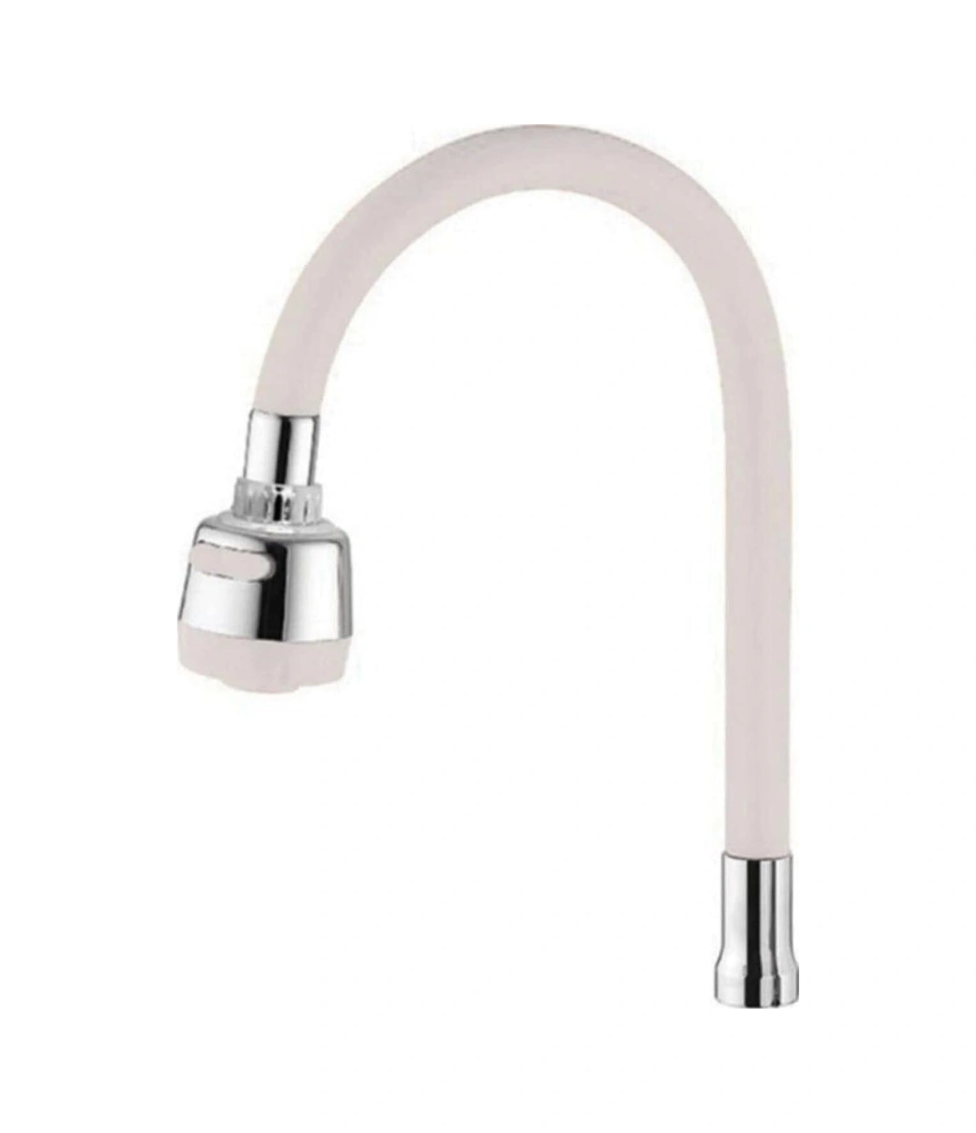 Renkli Silikonlu Oynar Başlıklı 2 Fonksiyonlu Spiral Musluk Başlığı - Beyaz 4915 Çok Renkli