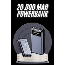 Mey İthalat Hızlı Şarj Özellikli 20.000 Mah Dijital Göstergeli Usb Girişli Android Ve İos Uyumlu Powerbank Çok Renkli