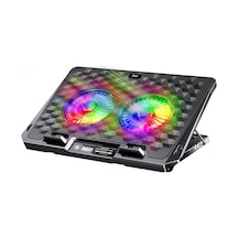 Juo Odin Rgb Işıklı Gaming 2200rpm Çift Fan Led Display Laptop Notebook Soğutucu Stand Juo Odin Rgb Işıklı Gaming 2200rpm Çift Fan Led Display Laptop Notebook Soğutucu Stand