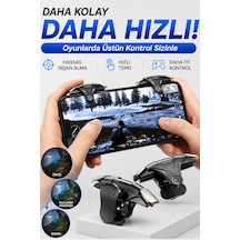Exenar - Gri - Telefon Tetik Tuşu Oyun Tetiği Gamer Oyun Konsolu Pubg Vs Çeşitli Oyunlarla Uyum 2 Li Set