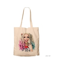 Cute Harley Quinn Kanvas Bez Çanta Çok Renkli