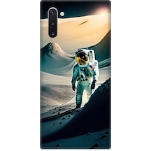 Samsung Galaxy Note 10 Uyumlu Astronot Ve Araştırma Desenli Silikon Kılıf