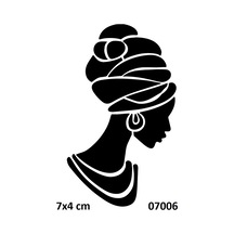 Airbrush Tattoo Afrikalı Kadın Yapışkanlı Stencil Süsleme Ve Boyama Kalıbı