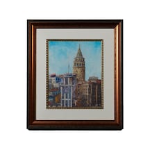 Gökyüzüne Yükselen Galata Ve İstanbul Dokusu 35 x 40 CM