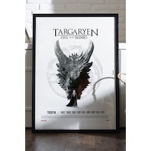 Targaryen Siyah Ahşap Çerçeveli Poster, Dizi Duvar Tablosu