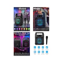 Go İthalat 6.5 Inc Bluetooth Wireless Mikrofonlu Hoparlör - Speaker Usb Sarjlı Aux - Tf - Usb Ps-128