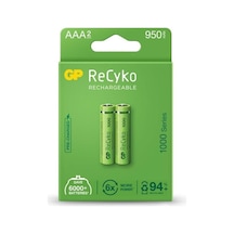 GP ReCyko GP100AAAHCEMTR-2GB2 950 mAh AAA Ni-MH Şarj Edilebilir İnce Kalem Pil 2'li