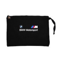 BMW Logo M Power Motorsport Siyah Clutch Cüzdan / El Çantası Siyah