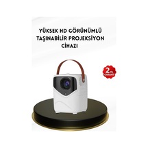 Mini Akıllı Projektör - 1080p Full Hd, 64gb Depolama, 2gb Ram, Uzaktan Kumanda Destekli