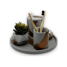 Rose Antrasit Beton Banyo Seti Gri Beton