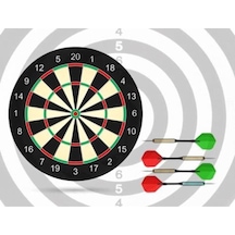 Çift Taraflı Dart Pano Ve 4 Adet Dart Oku Oyun Seti 28.5 Cm