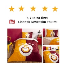 Taç Lisanslı Galatasaray 5.yıldız Tek Kişilik Pamuk Nevresim Tk