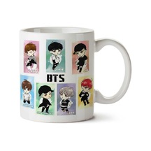 Bts Ships Çizgi Anime.png İki Tarafı Baskılı Kupa Bardak Çok Renkli