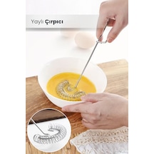 Yaylı Spiral Yumurta Çırpıcı Mikser Ve Krem Karıştırıcı Metal
