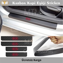 Kia Karbon Kapı Eşiği Sticker (4 Adet)