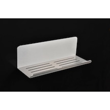 Paslanmaz Çelik 28cm Banyo Rafı Duş Rafı - Yapışkanlı Montaj - Anında Kolay Montaj - Inox