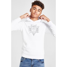 Tshirthane Neon Genesis Evangelion Seele Logo Beyaz Çocuk 3ip Kapşonlu Sweatshirt 001