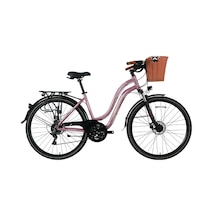 Bisan Ctx 6300 Şehir Bisikleti 46 Cm Disk Fren 28 Jant 21 Vites Pembe Mor Pembe