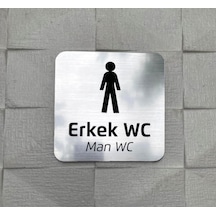 Metallice Silver Seri Erkek Wc Yönlendirme Tabelası