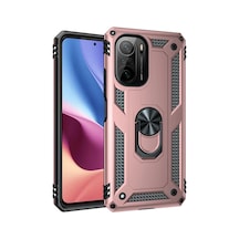 Xiaomi Poco F3 Uyumlu Kılıf Sofya Yüzüklü Silikon Kapak - Rose