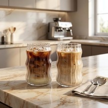 Borosilikat Cam Bardak, 400 Ml Kapasite, Isıya Dayanıklı Yapı, Çift Cidarlı Yalıtım, Ev Ofis Restoran İçin Kullanıma Uygun Borosilikat Cam Çay Kahve Espresso Latte Sunum Bardağı Aeropress