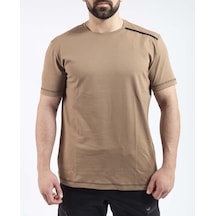 Outdoor T-shirt Günlük Pamuklu Basic Erkek Basetı03 Bej