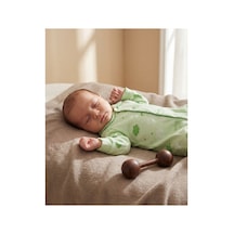 Minory Baby - Bebek Tulumu Bulut Motifli Yeşil Yeşil