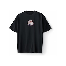 Bumeta Yılbaşı Cool Santa Christmas Oversize Unisex Tişört T-shirt Siyah