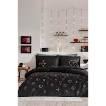 Ranforce Gleam Love Çift Kişilik Nevresim Takımı Renkli