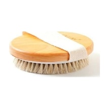 Doğal At Kılı Organik Banyo Fırçası Bej