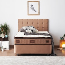 Nironyatak W. Cotton 120X200 Cm Tek Kişilik Pedli Yatak Baza Başlık Takımı -