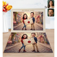 Bk Gift Kişiye Özel Sevgili Karikatürlü 1000 Parça Profesyonel Puzzle-4, 1000 Puzzle, Sevgililer Günü Hediyesi, Sevgiliye Hediye Kobitmeyencom36174 Bk