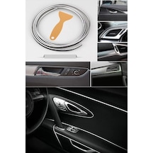 Peugeot 208 Krom Fitilli Araç Içi Ip Şerit Nikelajlı 5 Metre