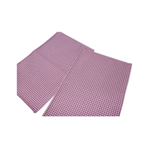 Belıeve Kırmızı Pötikare Jakarlı Dokuma Goblen Amerikan Servisi 2li Piknik Seti Kırmızı