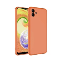 Kilifone - Samsung Uyumlu Galaxy A04 - Kılıf İçi Kadife Koruyucu Mara Lansman Kapak - Turuncu