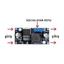 Robotiko-Lm2596 Voltaj Düşürücü Modül Dc-Dc Step Down