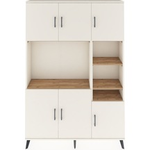Arges Dolap 10 Raflı 6 Kapaklı 132x30x195 Aytaşı-aytaşı/çam Aytaşı