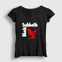 Presmono Kadın Henry Black Sabbath T-shirt Siyah