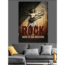 Ahşap Tablo Rock Müzik Ataları Vitruvius Sanatı