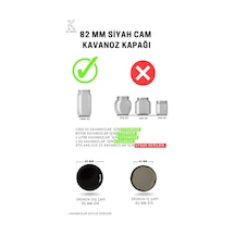 Gün Kapak Standart Cam Kavanozlar İçin 82 MM Twist-Off Kavanoz Kapağı Siyah - 20'li