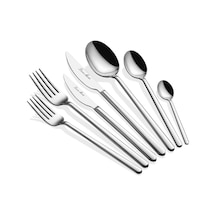 36 Parça Allegra Çatal Kaşık Bıçak Çkb Seti Gümüş Silver-2185 Gri