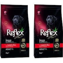 Reflex Plus Kuzu Etli ve Pirinçli Orta ve Büyük Irk Yetişkin Köpek Maması 2 x 3 KG