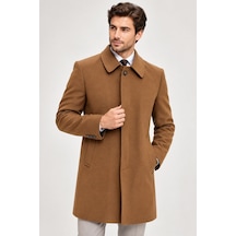 Plt9365 Dewberry Erkek Palto-düz Camel
