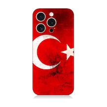 Apple Uyumlu iPhone 15 Pro Silikon Kılıf Türk Bayrağı