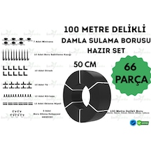Lovemygarden 100 Metre Kendinden 50cm Delikli Damla Sulama Borusu Ve Sulama Seti - Ø16 Mm